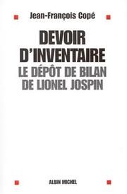 Cover of: Devoir d'inventaire: le dépôt de bilan de Lionel Jospin