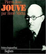 Cover of: Pierre Jean Jouve by Pierre Jean Jouve
