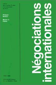 Cover of: Négociations internationales