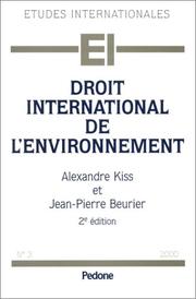 Cover of: Droit international de l'environnement