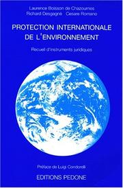Cover of: Protection internationale de l'environnement: recueil d'instruments juridiques