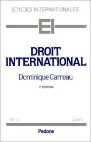 Droit international by Dominique Carreau