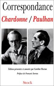 Cover of: Correspondance (1928-1962) by Jacques Chardonne