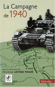 Cover of: La campagne de 1940: actes du colloque, 16 au 18 novembre 2000