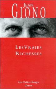 Cover of: Les Vraies Richesses by Jean Giono