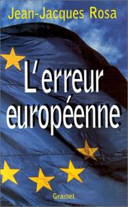 Cover of: L' erreur européenne