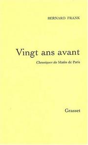 Cover of: Vingt ans avant: chroniques du Matin de Paris