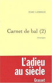 Cover of: Carnet de bal by Marc Lambron