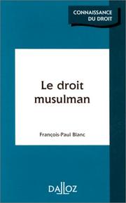 Cover of: Le droit musulman
