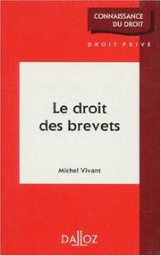 Cover of: Le droit des brevets