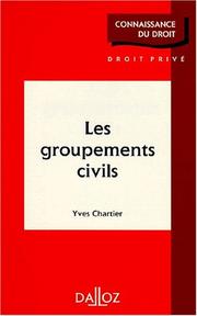 Cover of: Les groupements civils