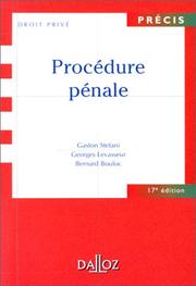 Cover of: Procédure pénale