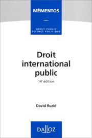 Droit international public by David Ruzié