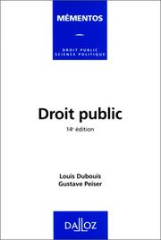 Cover of: Droit public