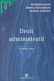 Cover of: Droit administratif
