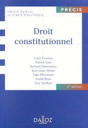 Cover of: Droit constitutionnel