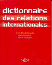 Cover of: Dictionnaire des relations internationales 1e ed