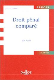 Cover of: Droit pénal comparé