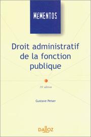 Cover of: Droit administratif de la fonction publique