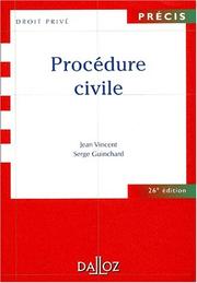 Cover of: Procédure civile by Vincent, Jean docteur en droit.