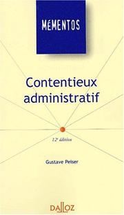 Cover of: Contentieux administratif by Gustave Peiser