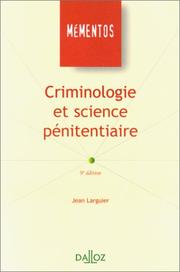 Cover of: Criminologie et science pénitentiaire