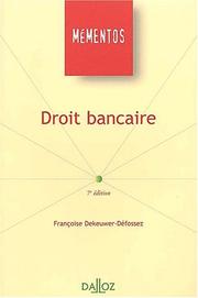 Cover of: Droit bancaire 7 édition memento