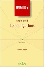 Cover of: Droit civil: les obligations