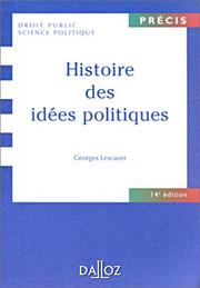 Cover of: Histoire des idées politiques, 14e édition by 