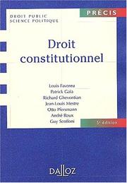 Cover of: Droit constitutionnel