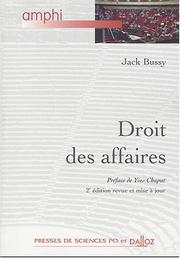 Cover of: Droit des affaires