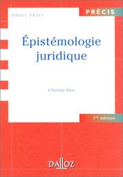 Cover of: Épistémologie juridique