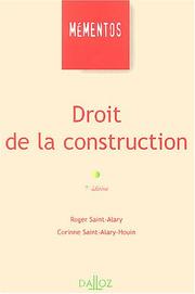 Cover of: Droit de la construction