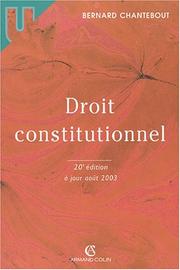 Cover of: Droit constitutionnel