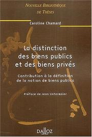 La distinction des biens publics et des biens privés