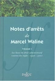 Cover of: Notes d'arrêts