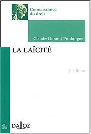 Cover of: La laïcité