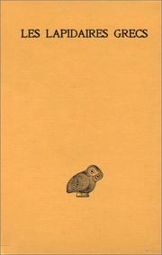 Cover of: Les Lapidaires grecs by texte établi et traduit par Robert Halleux et Jacques Schamp.