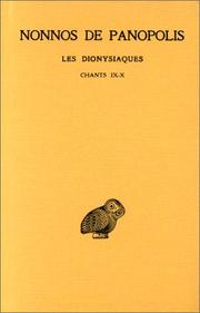 Cover of: Les Dionysiaques (Collection des universites de France) by Nonnus of Panopolis