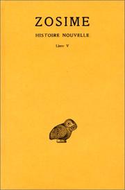 Cover of: Histoire nouvelle by Zosimus