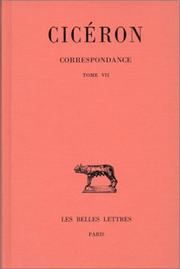 Cover of: Correspondance by Cicero