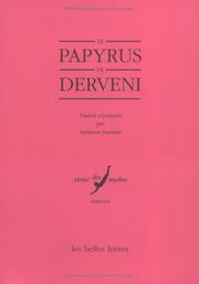 Le papyrus de Derveni by Fabienne Jourdan