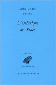 Cover of: L' esthétique de Stace: la peinture des correspondances