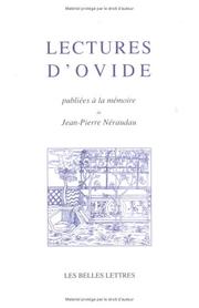 Cover of: Lectures d'Ovide: publiées à la mémoire de Jean-Pierre Néraudau : études