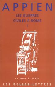 Cover of: Les Guerres civiles à Rome, livre I