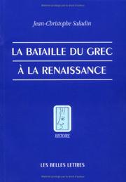 Cover of: La bataille du grec à la Renaissance
