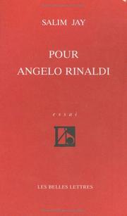 Cover of: Pour Angelo Rinaldi