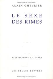 Cover of: Le sexe des rimes