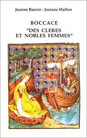 Cover of: Des cleres et nobles femmes by Giovanni Boccaccio