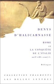 Cover of: Rome et la conquête de l'Italie aux IVe et IIIe s. avant J.-C. by Dionysius of Halicarnassus